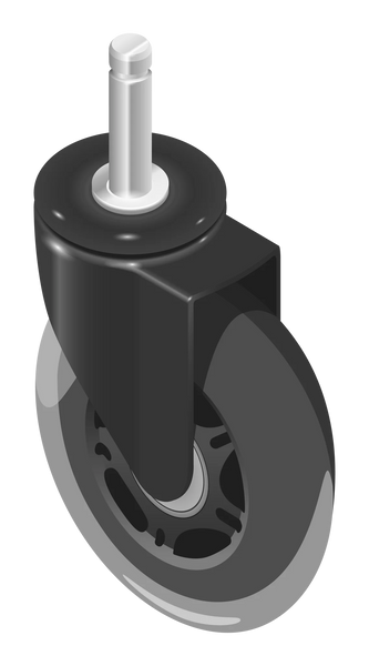 Solid rubber caster